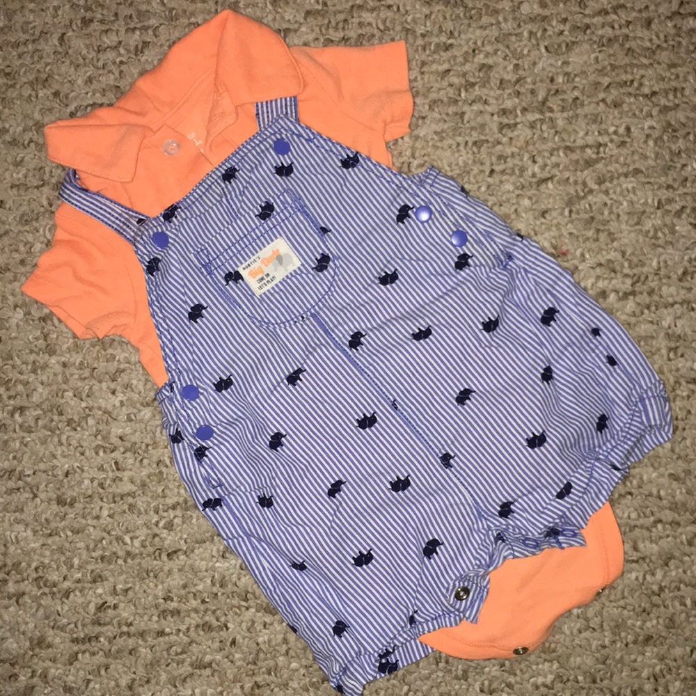 Carters short overall set 6m